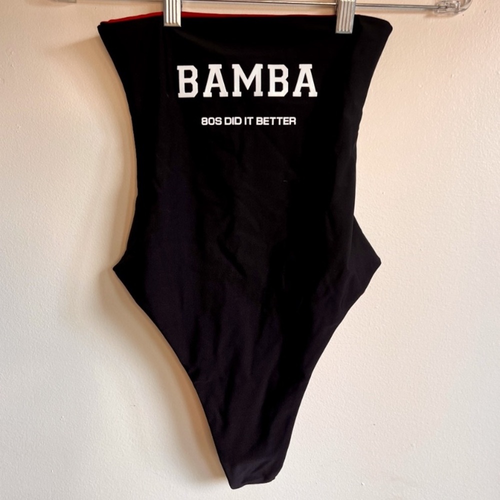 NEW Bamba Swim Icon Reversible tube top thong one piece swimsuit bathing suit XS - Picture 15 of 17